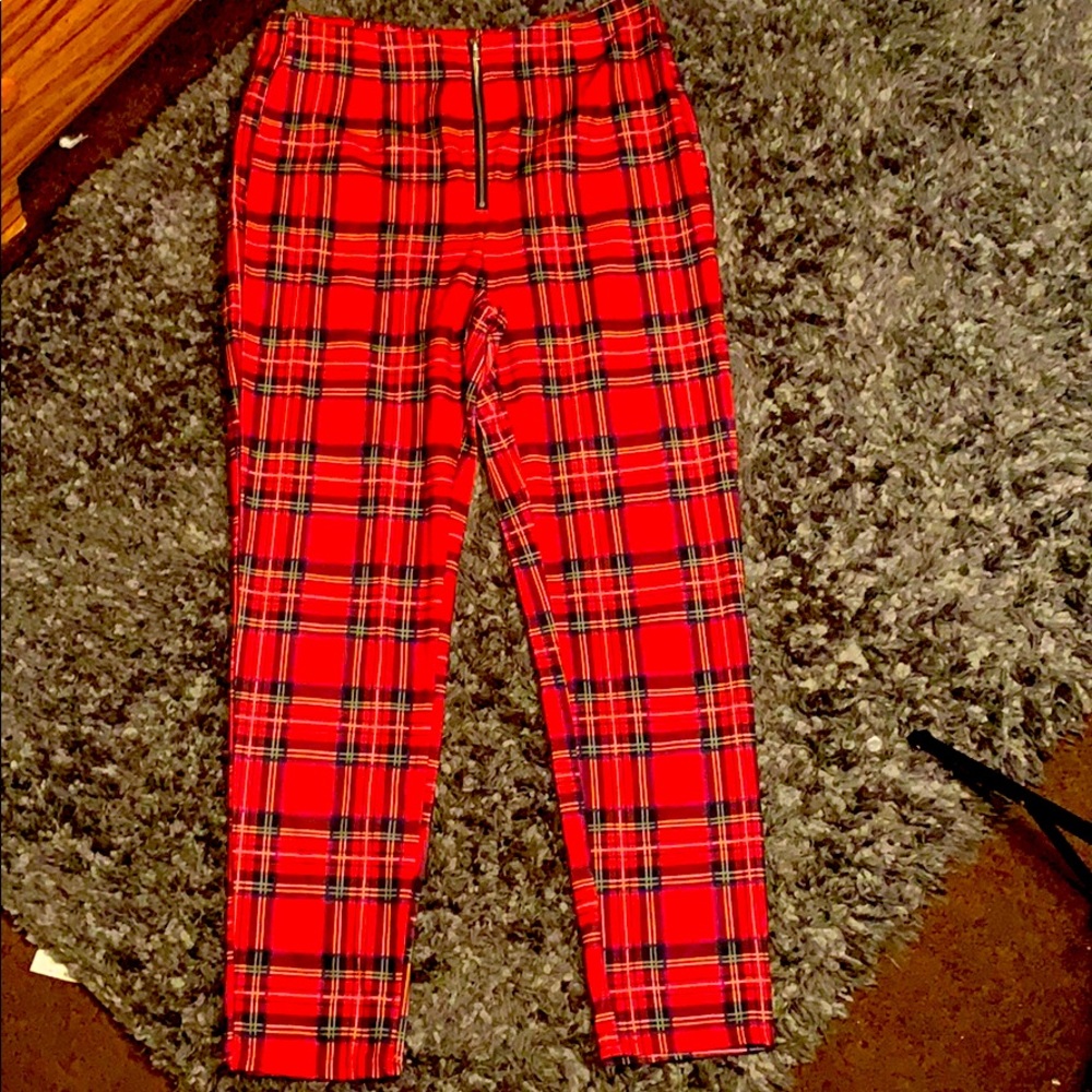 Red Plaid Pants